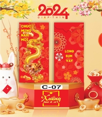 Bịch 10 Bao Lì Xì Tết Chúc Mừng Năm Mới Giáp Thìn 2024 A0331