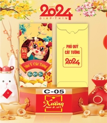 Bịch 10 Bao Lì Xì Tết Chúc Mừng Năm Mới Giáp Thìn 2024 A0331