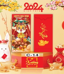 Bịch 10 Bao Lì Xì Tết Chúc Mừng Năm Mới Giáp Thìn 2024 A0331