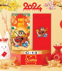 Bịch 10 Bao Lì Xì Tết Chúc Mừng Năm Mới Giáp Thìn 2024 A0331