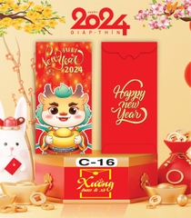 Bịch 10 Bao Lì Xì Tết Chúc Mừng Năm Mới Giáp Thìn 2024 A0331