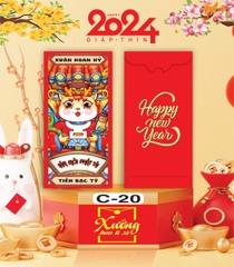 Bịch 10 Bao Lì Xì Tết Chúc Mừng Năm Mới Giáp Thìn 2024 A0331
