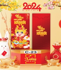 Bịch 10 Bao Lì Xì Tết Chúc Mừng Năm Mới Giáp Thìn 2024 A0331