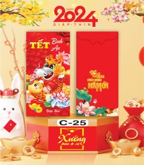 Bịch 10 Bao Lì Xì Tết Chúc Mừng Năm Mới Giáp Thìn 2024 A0331