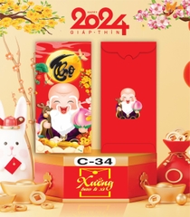 Bịch 10 Bao Lì Xì Tết Chúc Mừng Năm Mới Giáp Thìn 2024 A0331