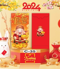 Bịch 10 Bao Lì Xì Tết Chúc Mừng Năm Mới Giáp Thìn 2024 A0331
