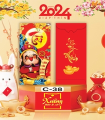 Bịch 10 Bao Lì Xì Tết Chúc Mừng Năm Mới Giáp Thìn 2024 A0331