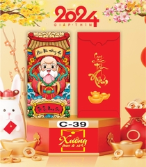 Bịch 10 Bao Lì Xì Tết Chúc Mừng Năm Mới Giáp Thìn 2024 A0331