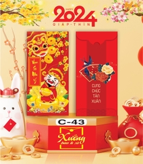 Bịch 10 Bao Lì Xì Tết Chúc Mừng Năm Mới Giáp Thìn 2024 A0331
