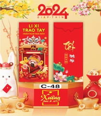 Bịch 10 Bao Lì Xì Tết Chúc Mừng Năm Mới Giáp Thìn 2024 A0331