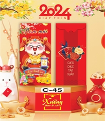 Bịch 10 Bao Lì Xì Tết Chúc Mừng Năm Mới Giáp Thìn 2024 A0331