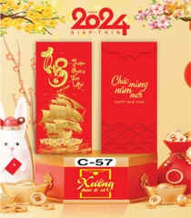 Bịch 10 Bao Lì Xì Tết Chúc Mừng Năm Mới Giáp Thìn 2024 A0331
