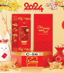 Bịch 10 Bao Lì Xì Tết Chúc Mừng Năm Mới Giáp Thìn 2024 A0331