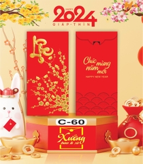 Bịch 10 Bao Lì Xì Tết Chúc Mừng Năm Mới Giáp Thìn 2024 A0331