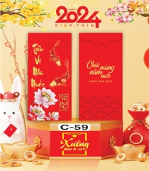 Bịch 10 Bao Lì Xì Tết Chúc Mừng Năm Mới Giáp Thìn 2024 A0331