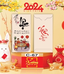 Bịch 10 Bao Lì Xì Tết Chúc Mừng Năm Mới Giáp Thìn 2024 A0331