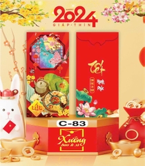 Bịch 10 Bao Lì Xì Tết Chúc Mừng Năm Mới Giáp Thìn 2024 A0331