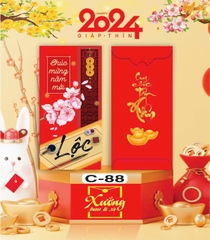 Bịch 10 Bao Lì Xì Tết Chúc Mừng Năm Mới Giáp Thìn 2024 A0331