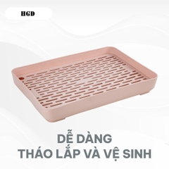 Khay Úp Ly Cốc Hình Chữ Nhật Đựng Bình Trà Nhựa Việt Nhật Cao Cấp (5682) A2161