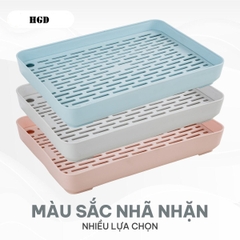 Khay Úp Ly Cốc Hình Chữ Nhật Đựng Bình Trà Nhựa Việt Nhật Cao Cấp (5682) A2161