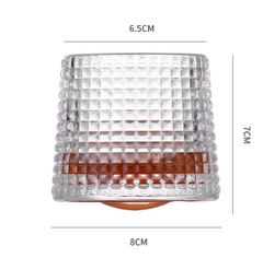[Hộp 6] Bộ 6 Ly Cốc Thủy Tinh Kim Cương Đế Xoay A4612 - 6 Ly