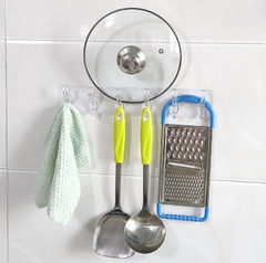 Thanh 6 Móc Nhựa Dán Tường Siêu Dính A5731 ( Hàng Siêu Thị )
