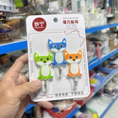 Vỉ 3 Móc Dán Tường Hình Thú Chịu Lực Treo Đồ A1642