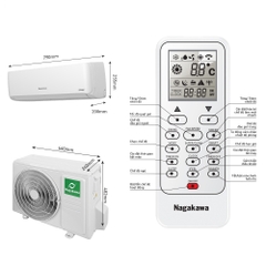 Điều hòa 1 chiều Nagakawa 12000 Btu NIS-C12R2H08 chính hãng tại Hà Nội