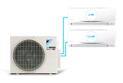 Combo 2 dàn lạnh điều hòa Daikin inverter Multi S - 18000btu + 12000btu giá tốt