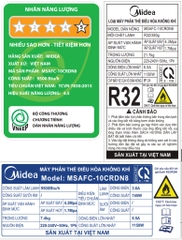 Điều hòa Midea inverter 1 chiều 9000 btu MSAFC-10CRDN8 chính hãng