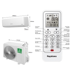 Điều hòa Nagakawa 1 chiều inverter 18000 btu NIS-C18R2H08 chính hãng giá rẻ