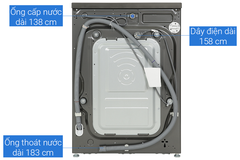 Máy giặt sấy LG AI DD inverter giặt 14 kg - sấy 8 kg FV1414H3BA 2023
