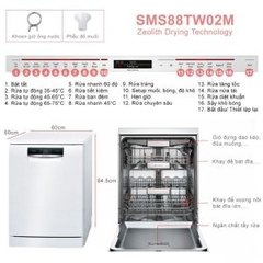 Máy rửa bát Bosch 14 bộ series 8 SMS88TW02M giá tốt nhất Hà Nội