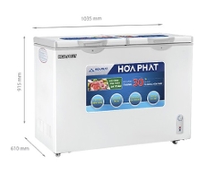 Tủ đông Hòa Phát 2 ngăn 205 lít dàn nhôm HCF 506S2N2 giá rẻ