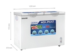 Tủ đông Hòa Phát 2 ngăn 240 lít dàn nhôm HCF 606S2N2 giá rẻ