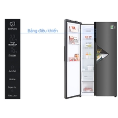 Tủ lạnh Aqua Side By Side inverter 541 lít AQR-S541XA(BL) chính hãng giá rẻ