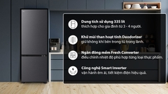 [2024] Tủ lạnh LG ngăn đá dưới inverter màu đen 335L LBB33BLM, chính hãng giá tốt