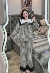 Đồ bộ tiểu thư lụa đũi nhung