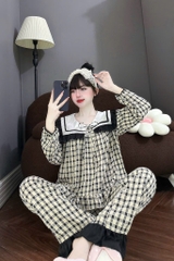 Đồ bộ tiểu thư lụa đũi nhung