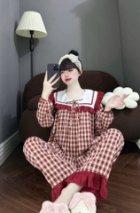 Đồ bộ tiểu thư lụa đũi nhung