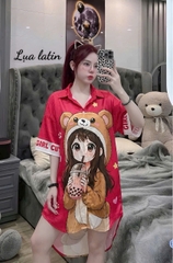 12 mẫu Đầm sơ mi lụa latin