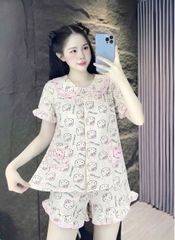 đùi lụa đũi mềm gắn gấu