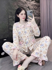 tay dài lụa đũi mềm gắn gấu