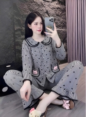 tay dài lụa đũi mềm gắn gấu