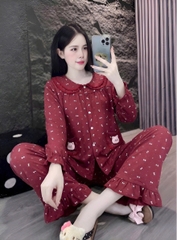 tay dài lụa đũi mềm gắn gấu