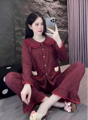 tay dài lụa đũi mềm gắn gấu