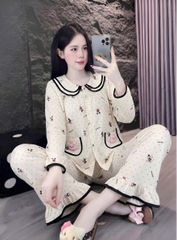 tay dài lụa đũi mềm gắn gấu