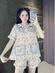 đùi lụa đũi mềm gắn gấu