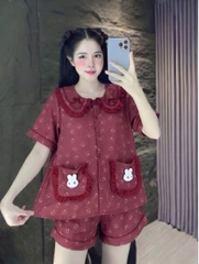 đùi lụa đũi mềm gắn gấu