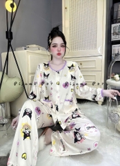 tay dài cổ tròn lụa latin